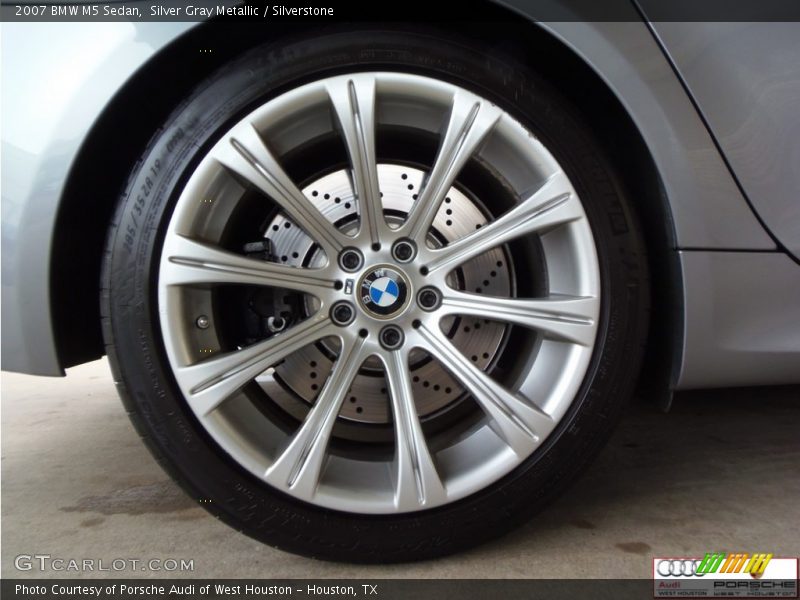 Silver Gray Metallic / Silverstone 2007 BMW M5 Sedan