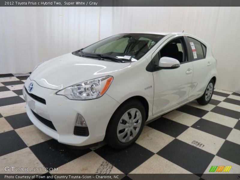 Super White / Gray 2012 Toyota Prius c Hybrid Two