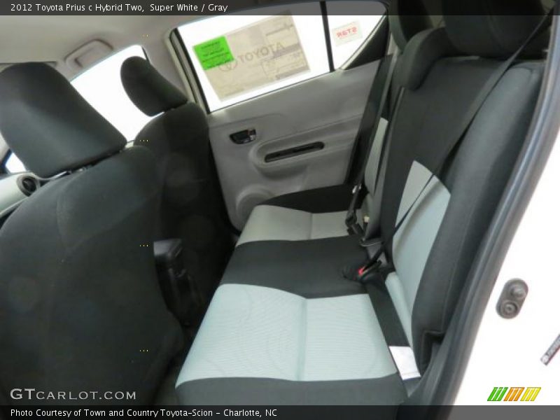 Super White / Gray 2012 Toyota Prius c Hybrid Two