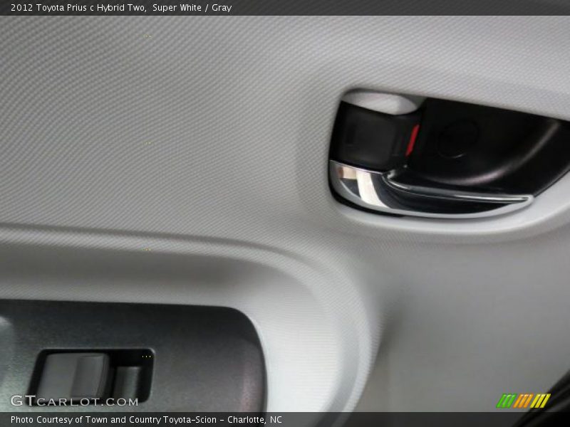 Super White / Gray 2012 Toyota Prius c Hybrid Two