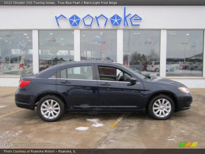 True Blue Pearl / Black/Light Frost Beige 2013 Chrysler 200 Touring Sedan