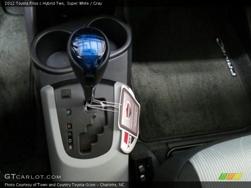 Super White / Gray 2012 Toyota Prius c Hybrid Two