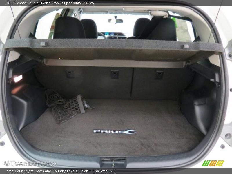 Super White / Gray 2012 Toyota Prius c Hybrid Two