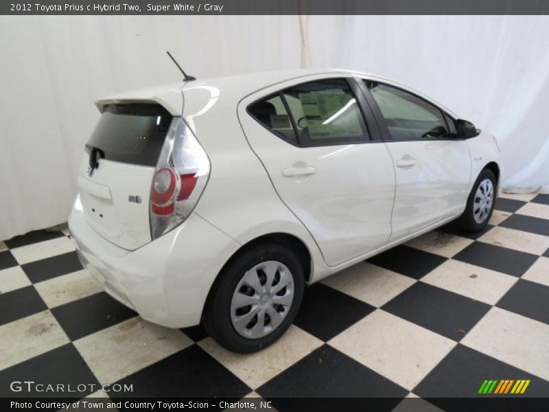 Super White / Gray 2012 Toyota Prius c Hybrid Two