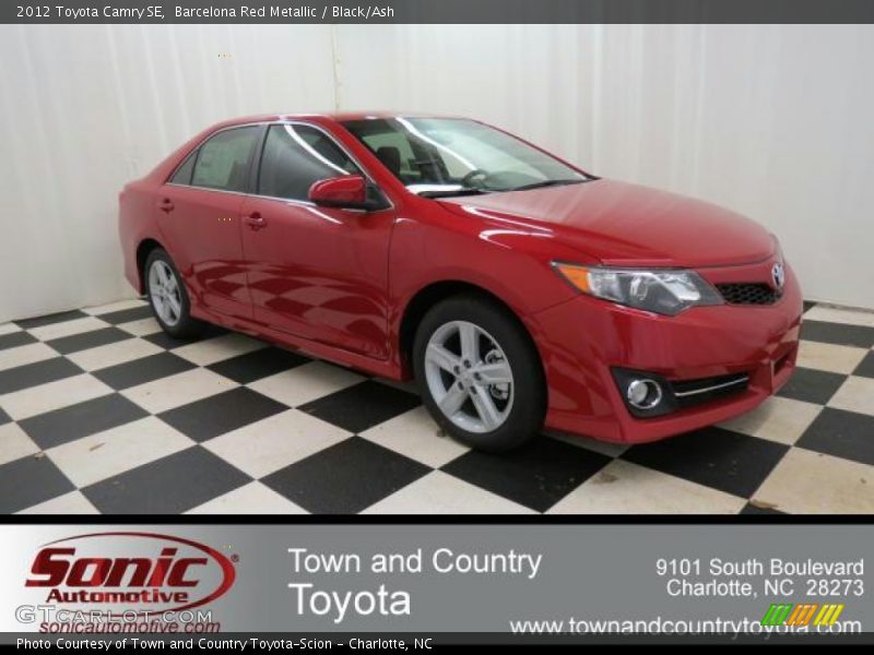 Barcelona Red Metallic / Black/Ash 2012 Toyota Camry SE