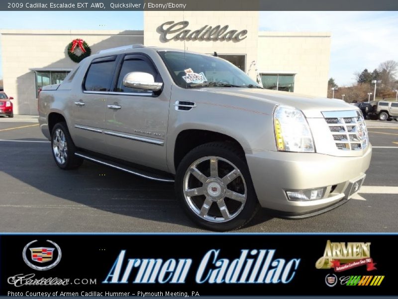 Quicksilver / Ebony/Ebony 2009 Cadillac Escalade EXT AWD
