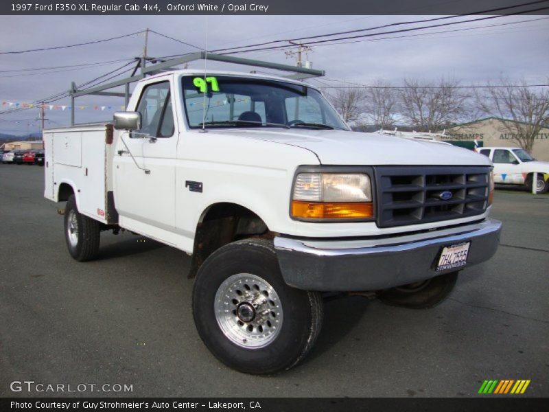 Oxford White / Opal Grey 1997 Ford F350 XL Regular Cab 4x4
