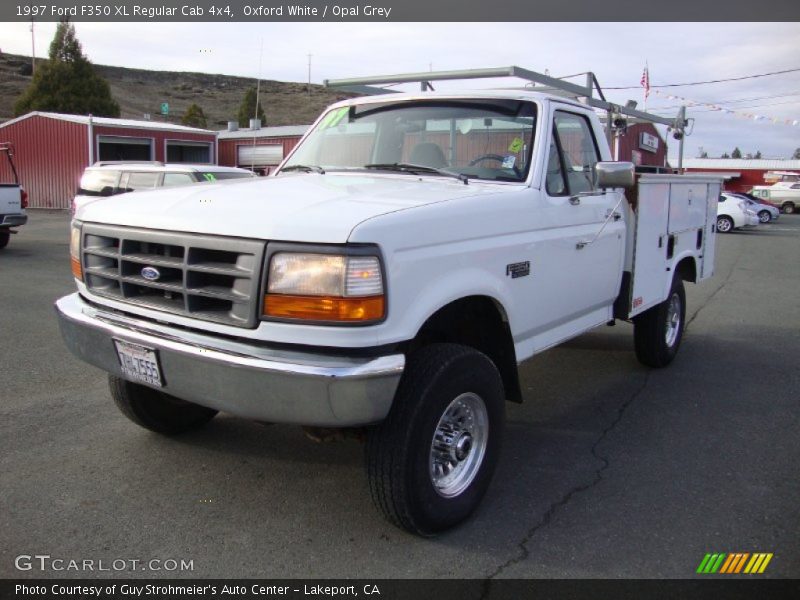 Oxford White / Opal Grey 1997 Ford F350 XL Regular Cab 4x4