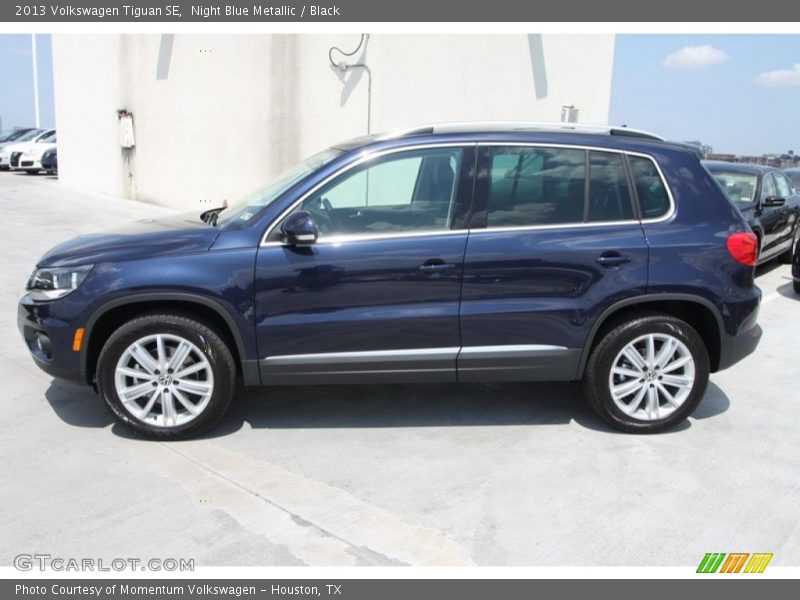 Night Blue Metallic / Black 2013 Volkswagen Tiguan SE