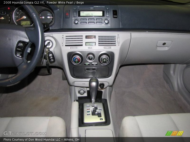 Powder White Pearl / Beige 2008 Hyundai Sonata GLS V6