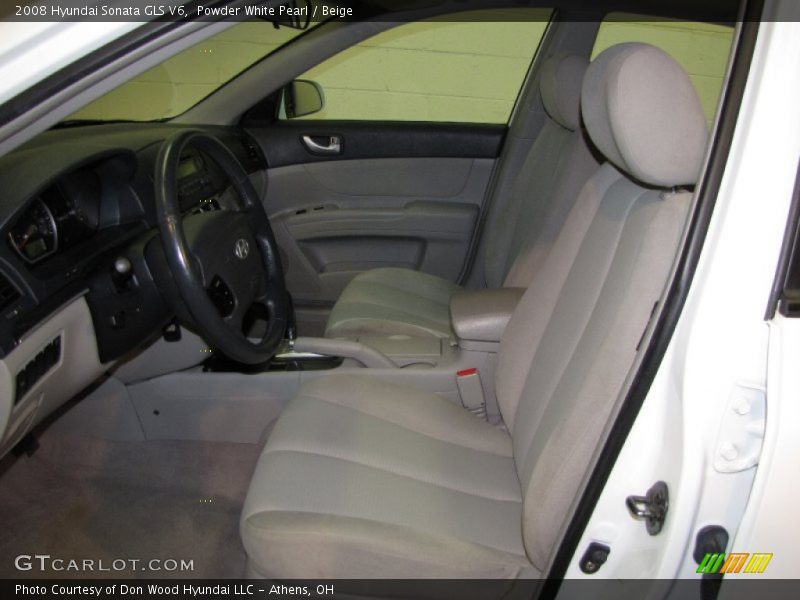 Powder White Pearl / Beige 2008 Hyundai Sonata GLS V6