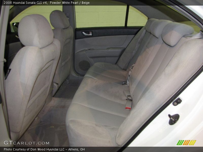 Powder White Pearl / Beige 2008 Hyundai Sonata GLS V6