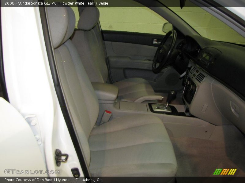 Powder White Pearl / Beige 2008 Hyundai Sonata GLS V6