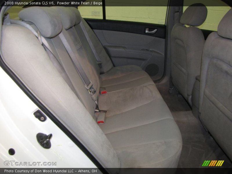 Powder White Pearl / Beige 2008 Hyundai Sonata GLS V6