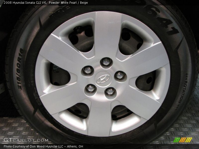 Powder White Pearl / Beige 2008 Hyundai Sonata GLS V6