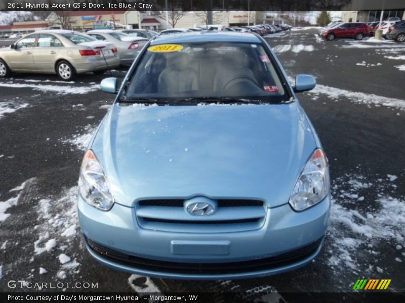Ice Blue / Gray 2011 Hyundai Accent GS 3 Door