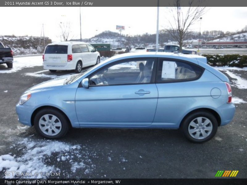 Ice Blue / Gray 2011 Hyundai Accent GS 3 Door