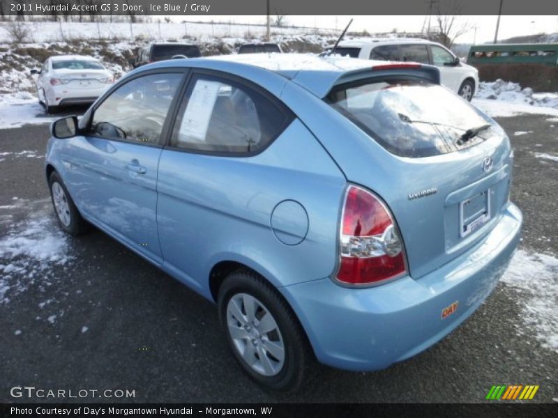 Ice Blue / Gray 2011 Hyundai Accent GS 3 Door