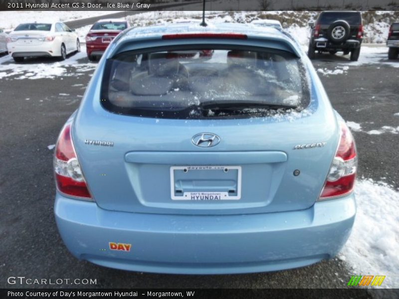 Ice Blue / Gray 2011 Hyundai Accent GS 3 Door