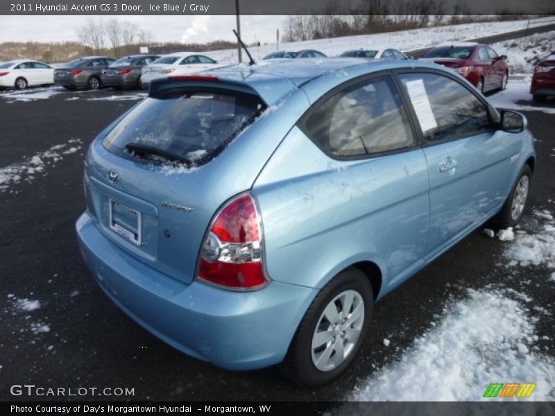 Ice Blue / Gray 2011 Hyundai Accent GS 3 Door