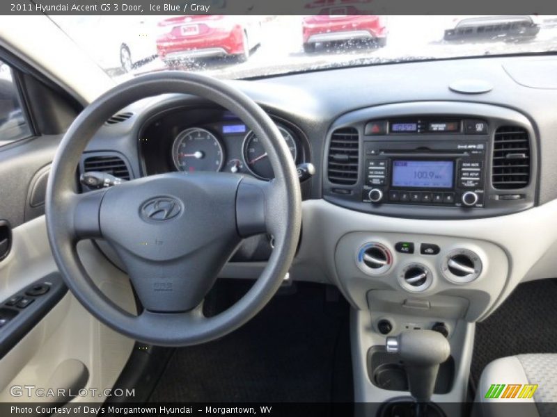 Ice Blue / Gray 2011 Hyundai Accent GS 3 Door