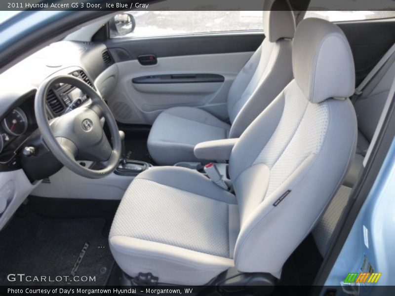 Ice Blue / Gray 2011 Hyundai Accent GS 3 Door