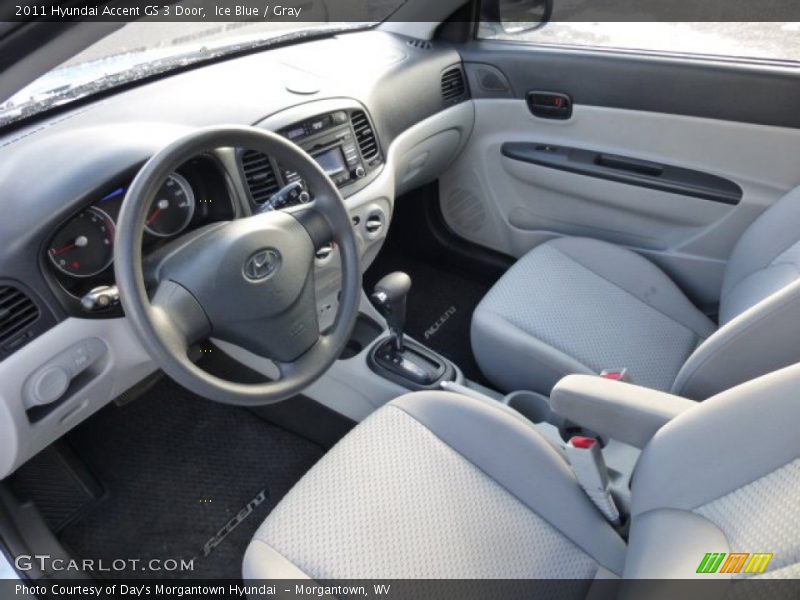 Ice Blue / Gray 2011 Hyundai Accent GS 3 Door