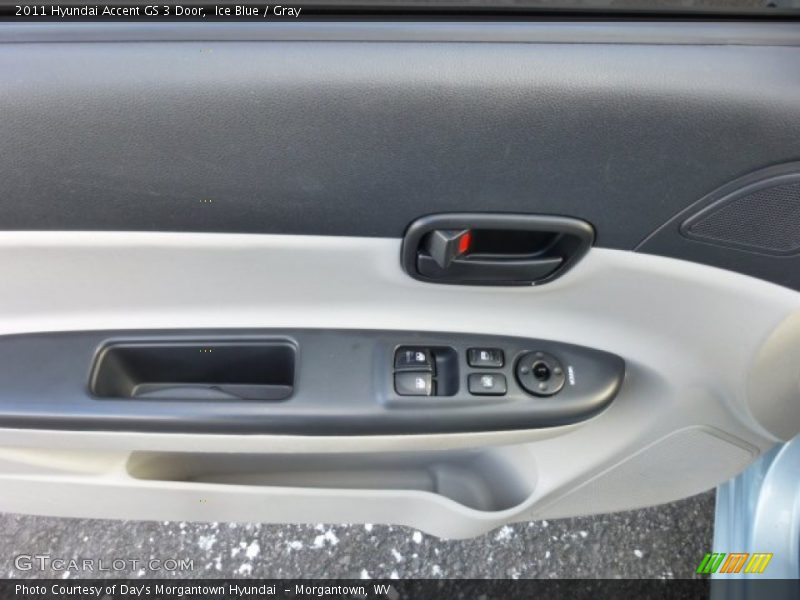 Ice Blue / Gray 2011 Hyundai Accent GS 3 Door