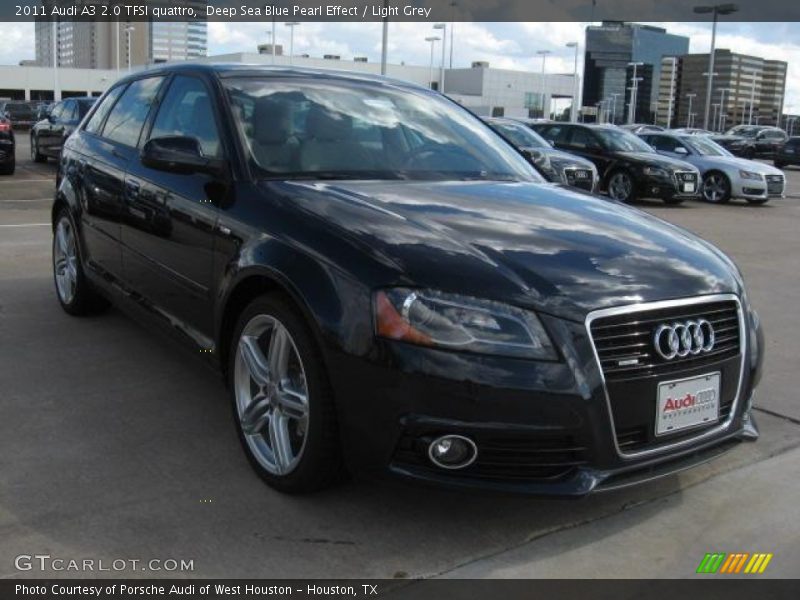 Deep Sea Blue Pearl Effect / Light Grey 2011 Audi A3 2.0 TFSI quattro
