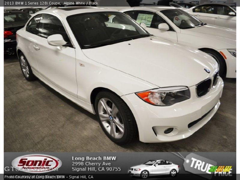 Alpine White / Black 2013 BMW 1 Series 128i Coupe