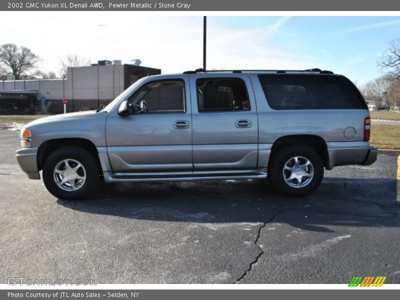 Pewter Metallic / Stone Gray 2002 GMC Yukon XL Denali AWD