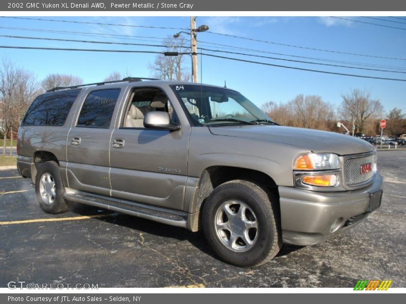 Pewter Metallic / Stone Gray 2002 GMC Yukon XL Denali AWD