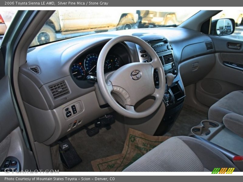Silver Pine Mica / Stone Gray 2006 Toyota Sienna LE AWD