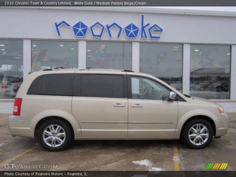 White Gold / Medium Pebble Beige/Cream 2010 Chrysler Town & Country Limited
