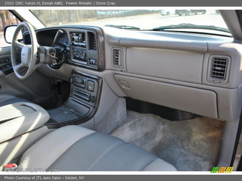 Pewter Metallic / Stone Gray 2002 GMC Yukon XL Denali AWD
