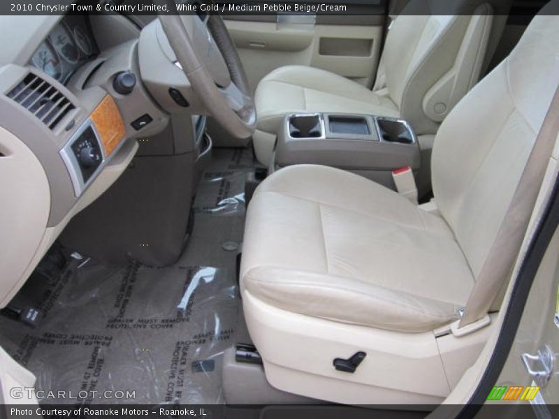 White Gold / Medium Pebble Beige/Cream 2010 Chrysler Town & Country Limited