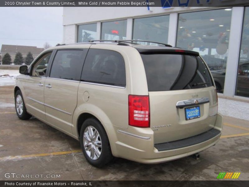 White Gold / Medium Pebble Beige/Cream 2010 Chrysler Town & Country Limited