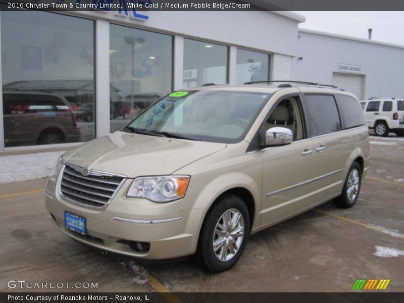 White Gold / Medium Pebble Beige/Cream 2010 Chrysler Town & Country Limited