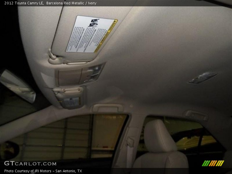 Barcelona Red Metallic / Ivory 2012 Toyota Camry LE