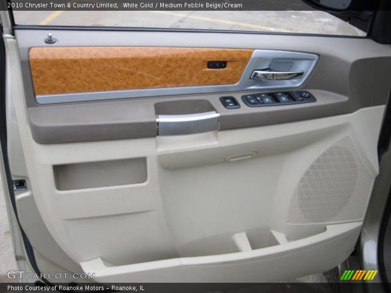 White Gold / Medium Pebble Beige/Cream 2010 Chrysler Town & Country Limited
