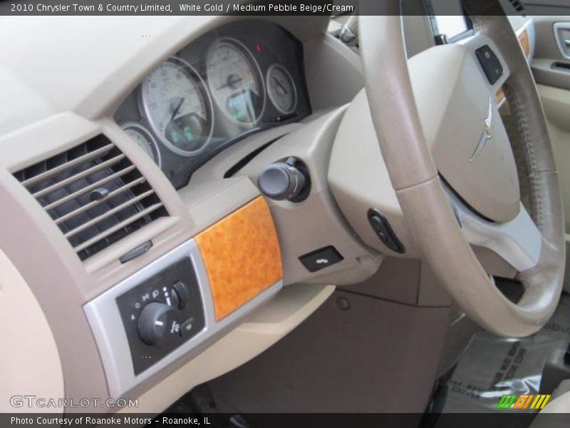 White Gold / Medium Pebble Beige/Cream 2010 Chrysler Town & Country Limited