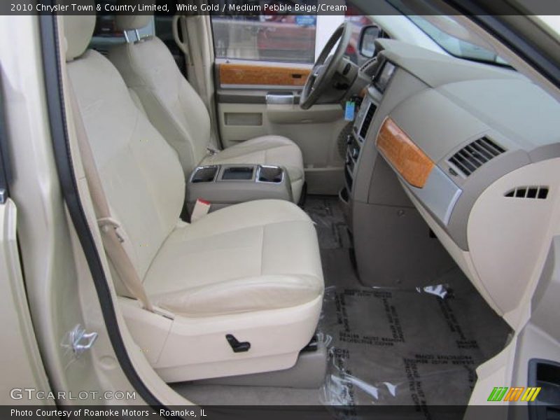 White Gold / Medium Pebble Beige/Cream 2010 Chrysler Town & Country Limited