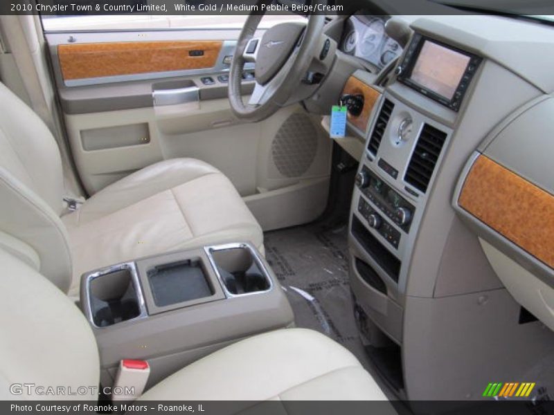 White Gold / Medium Pebble Beige/Cream 2010 Chrysler Town & Country Limited