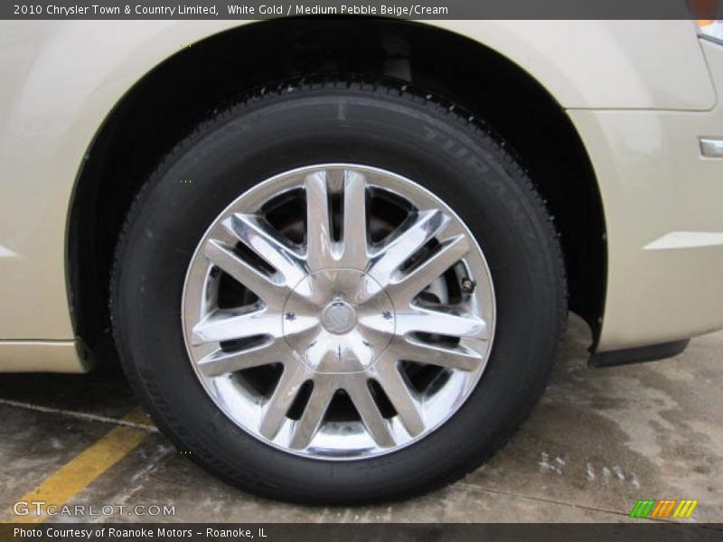 White Gold / Medium Pebble Beige/Cream 2010 Chrysler Town & Country Limited