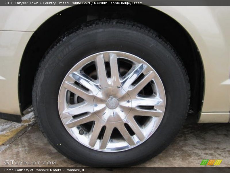 White Gold / Medium Pebble Beige/Cream 2010 Chrysler Town & Country Limited