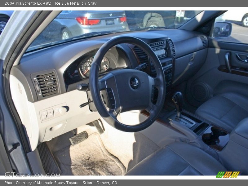 Ice Blue Metallic / Gray 2004 Kia Sorento EX 4WD