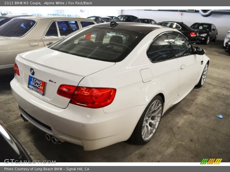 Alpine White / Fox Red/Black 2013 BMW M3 Coupe