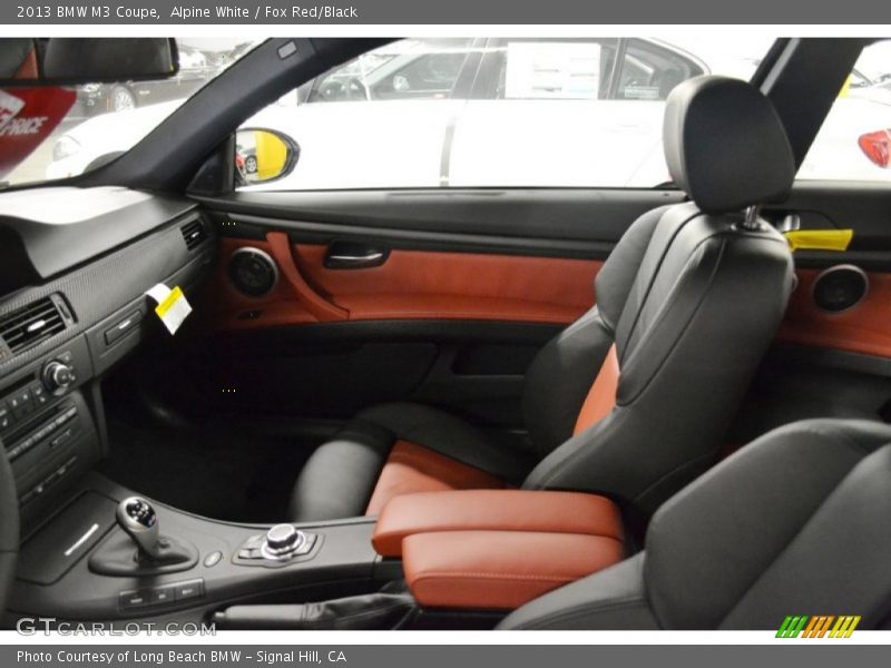 Alpine White / Fox Red/Black 2013 BMW M3 Coupe