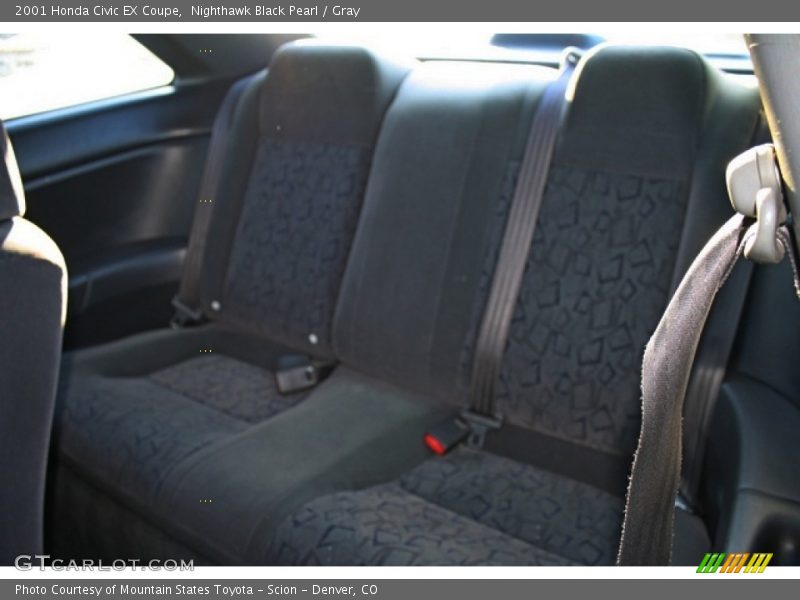 Nighthawk Black Pearl / Gray 2001 Honda Civic EX Coupe
