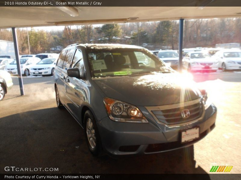 Ocean Mist Metallic / Gray 2010 Honda Odyssey EX-L